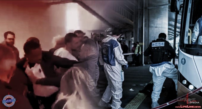Violence at the Knesset as hostages\', Security forces at the scene of a terror attack in