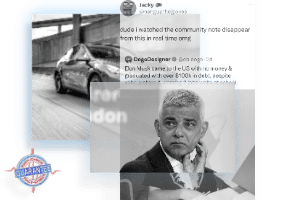 Tesla Model Y , Mayor of London, Sadiq Khan, Dude watched the community note